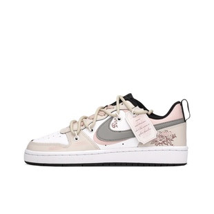 Court Borough BQ5448 定制球鞋 115 灰粉 Nike 百搭 誓言玫瑰