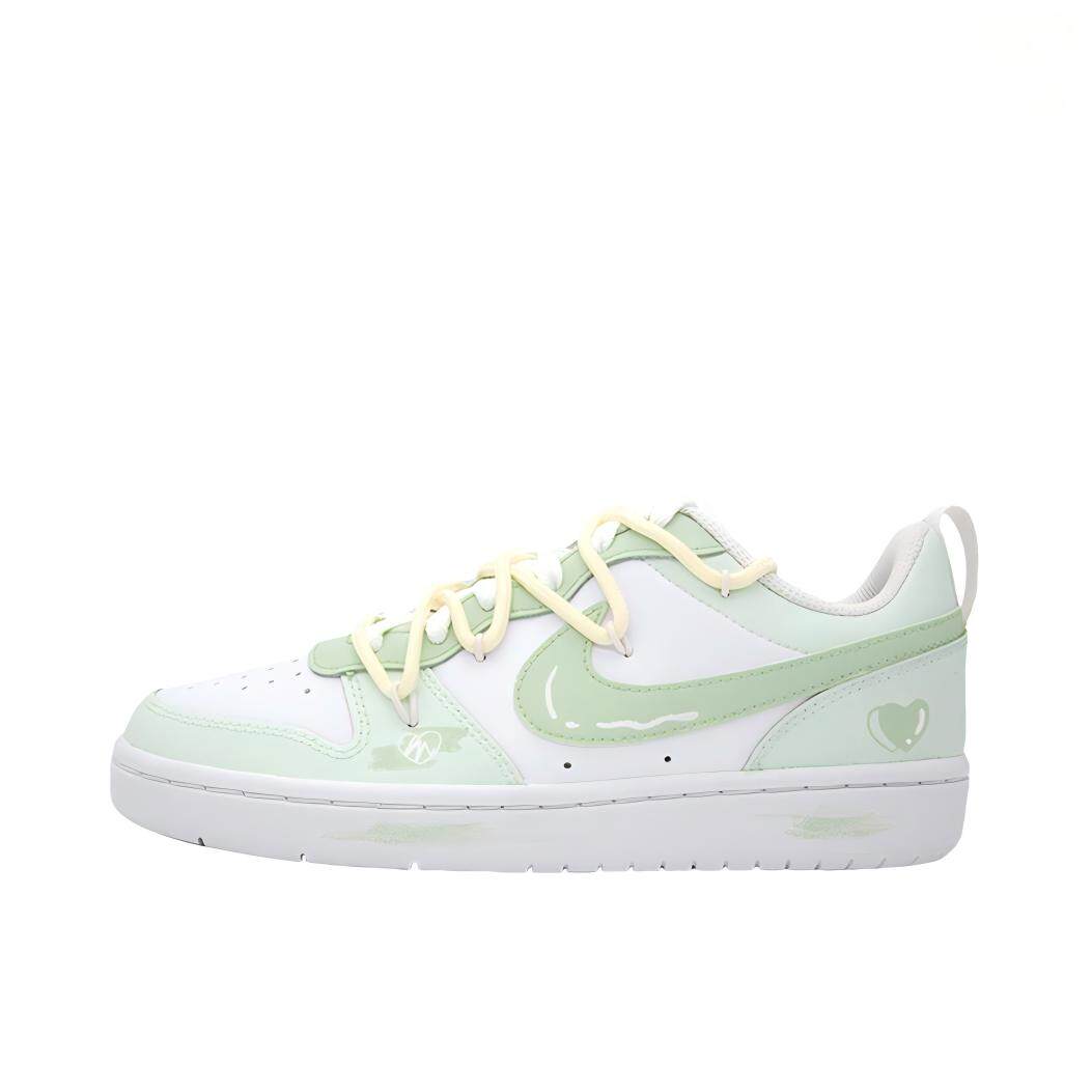 【定制球鞋】Nike Court Borough 抹茶爱心 BQ5448-100