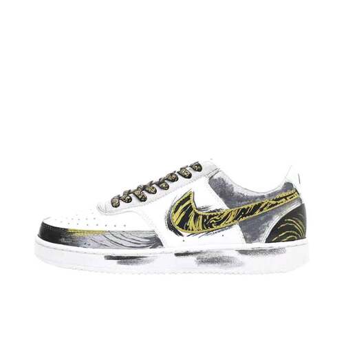 【定制球鞋】 Nike Court Vision 1 板鞋   苍墨金羽 DH2987-101