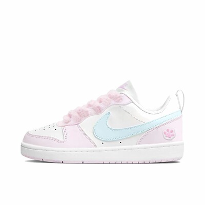 【定制球鞋】 Nike Court Borough 板鞋  蓝颜甜心 DQ0492-100
