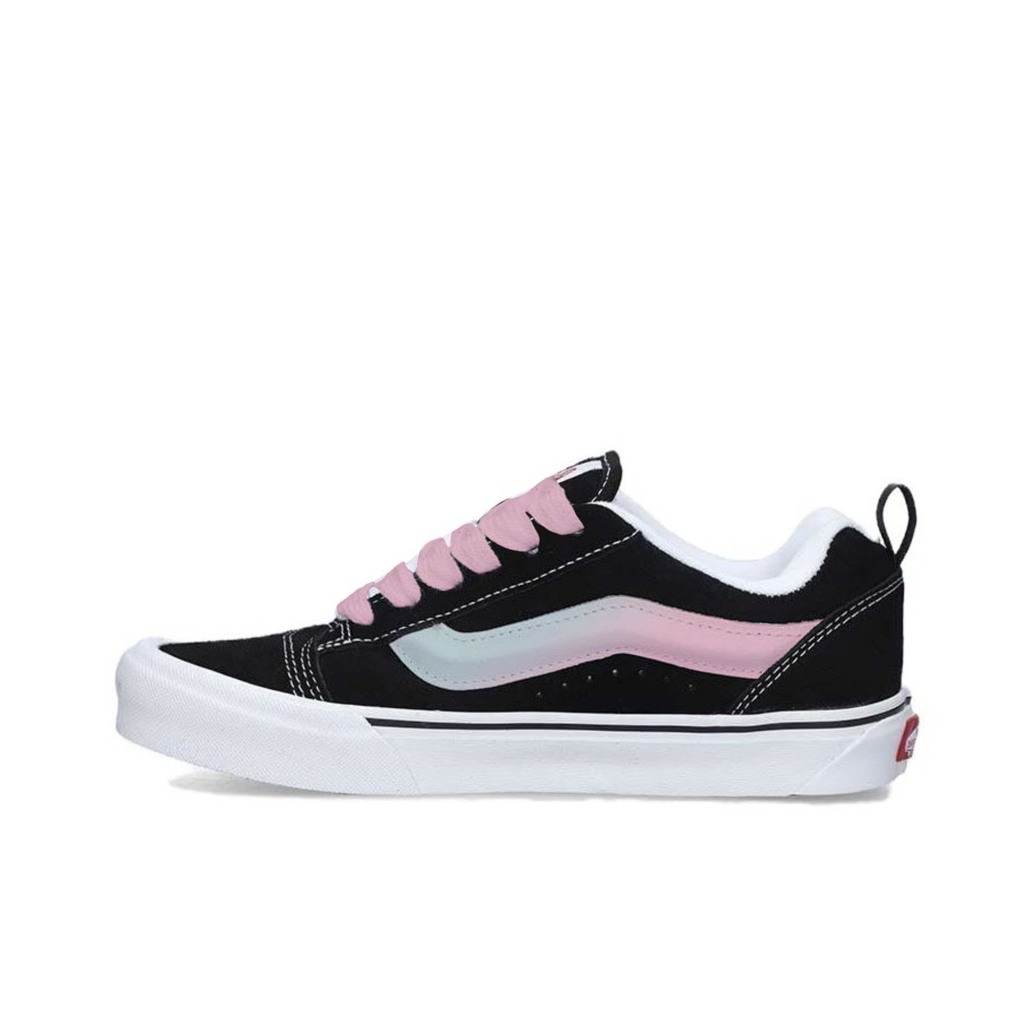VANS定制渐变粉青手绘增高面包鞋