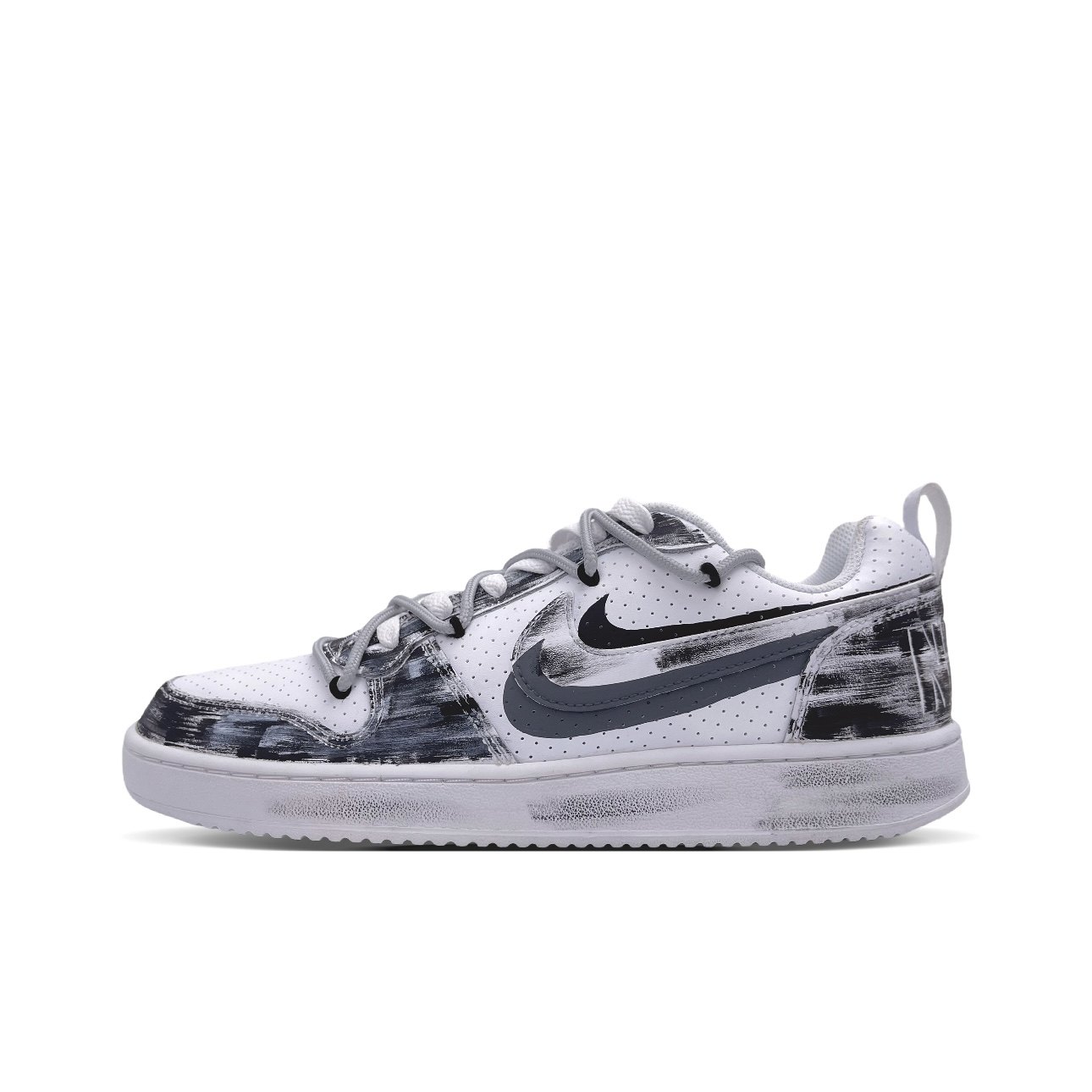 【定制球鞋】Nike Court Borough Low 暗影双钩 黑色 838937-111