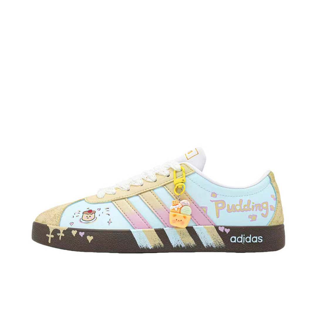 【定制球鞋】Adidas neo VL Court 2.0   板鞋  甜心布丁 ID6015