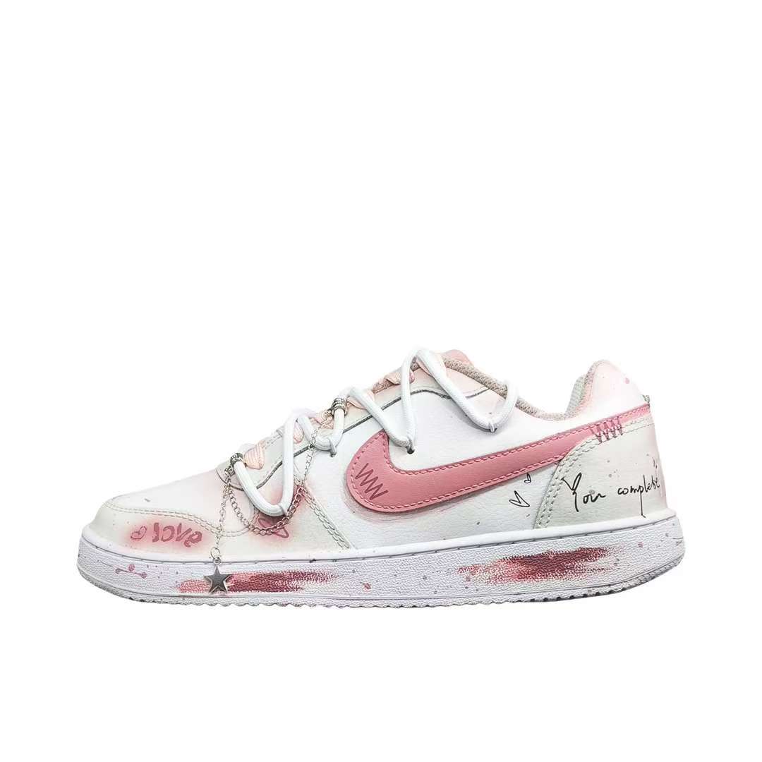 【定制球鞋】Nike Ebernon 板鞋  爱情角涂鸦 AQ1775-100