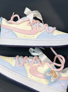 【定制球鞋】Nike Court Borough Low 酥酥熊 蓝色 FV8120-141