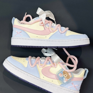 Court Borough FV8120 定制球鞋 141 蓝色 Nike 酥酥熊 Low