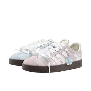 【定制球鞋】adidas neo Vl Court 粉蓝花朵 JQ1501