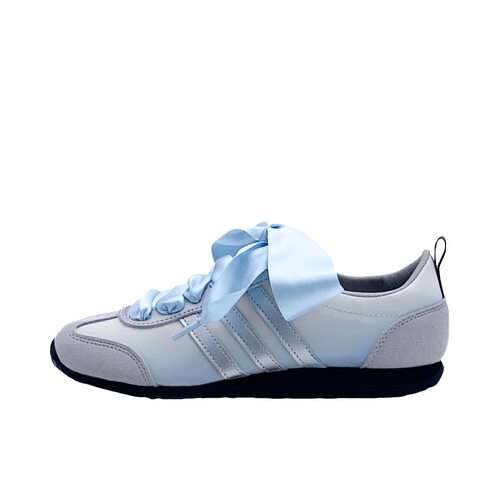 【定制球鞋 】 adidas VS JOG 2.0 运动休闲鞋   浅蓝绮梦JR4653