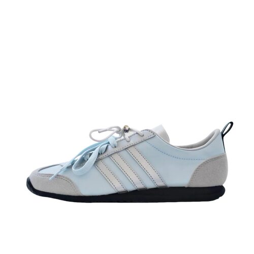 【定制球鞋 】 adidas VS JOG 2.0 运动休闲鞋  芭蕾/浅蓝 JR4653