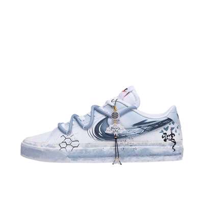 【定制球鞋】 Nike Court Legacy 板鞋  蓝蛇水墨 DH3162-100