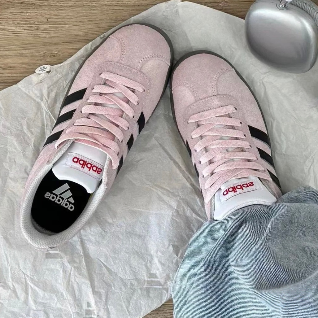 【定制球鞋】adidas neo VL Court 2.0 西尔维娅 浅粉  HQ1802