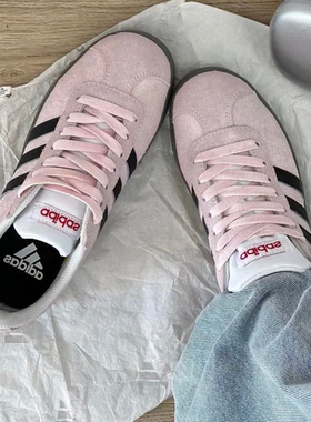 【定制球鞋】adidas neo VL Court 2.0 西尔维娅 浅粉  HQ1802