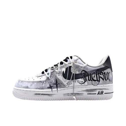 【定制球鞋】Nike Air Force 1 板鞋   暗夜主宰 CW2288-111