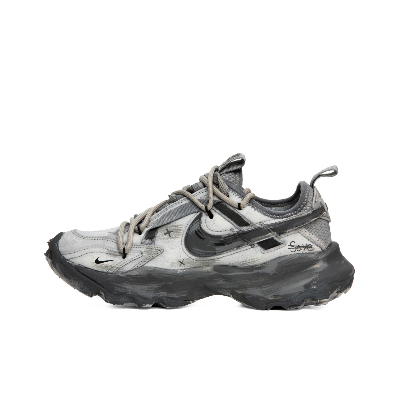 【定制球鞋】Nike TC 7900灰色地带 朋克 废土风 黑灰 DD9682-100