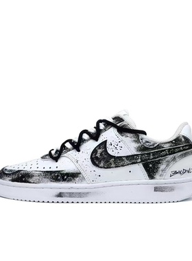 【定制球鞋】Nike Court Vision 1 哥特 黑暗幽影骑士 CD5463-100