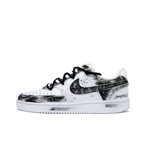 【定制球鞋】Nike Court Vision 1 哥特 黑暗幽影骑士 CD5463-100