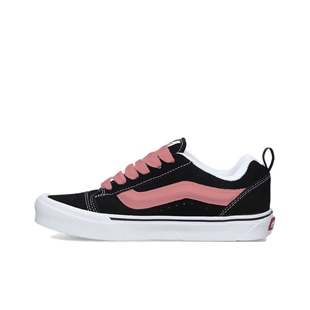 【定制球鞋】Vans Knu Skool 海棠樱粉 喷绘 黑粉色 VN0009QC6BT1