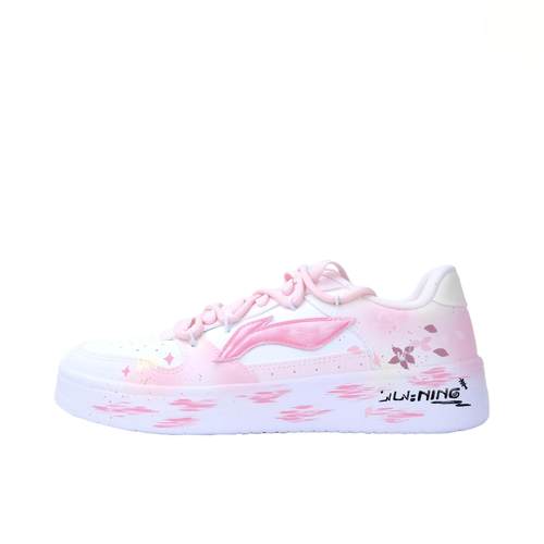 【定制球鞋】Li Ning/李宁  浮舟  板鞋  桃花影落  AGCS420-6