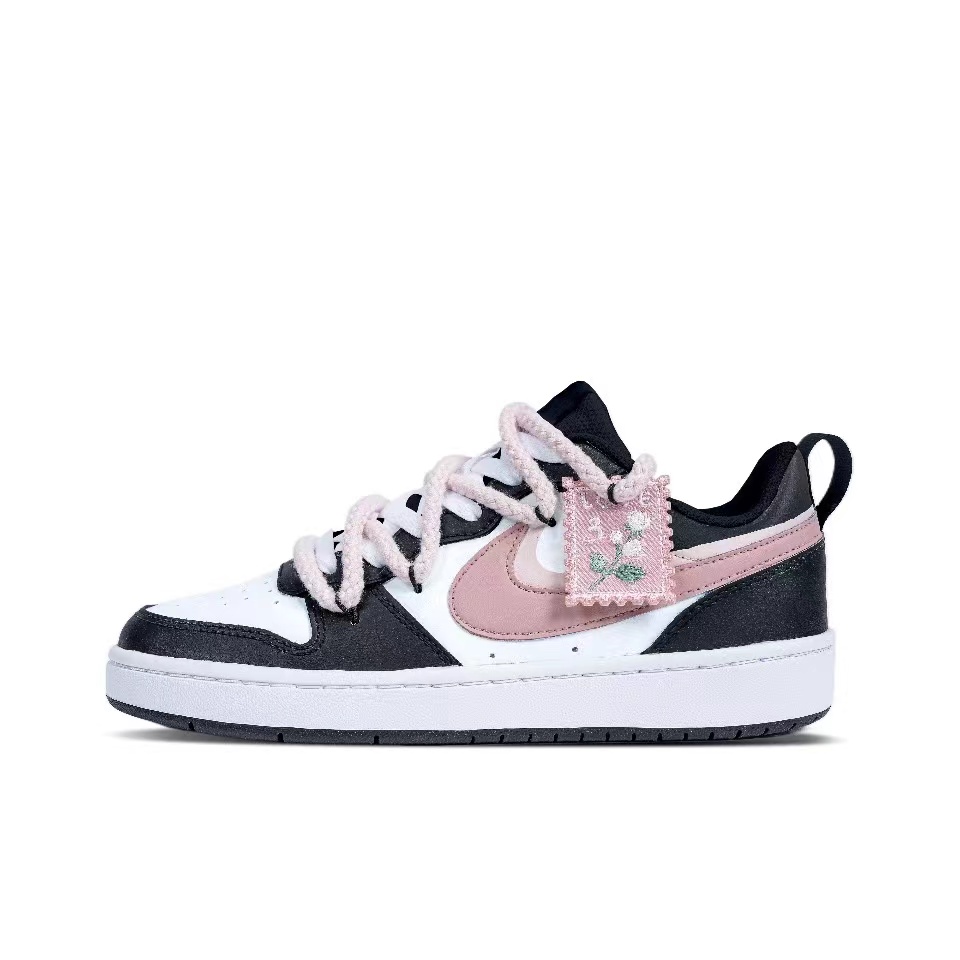【定制球鞋】Nike Low 2 暗黑粉玫 防滑耐磨 低帮板鞋 BQ5448-115