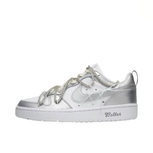 【定制球鞋】Nike Court Borough  银色芭蕾 BQ5448-100