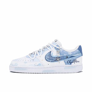 【定制球鞋】 Nike Court Vision 1 板鞋   雪夜奇遇  DH2987-101