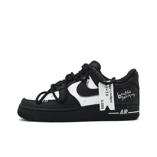 【定制球鞋】Nike Air Force 1白桃气泡 百搭 黑白  CW2288-001