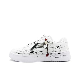 墨染 泼墨工艺 手绘 AGCS419 LiNing李宁 黑白 定制球鞋