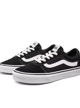 万斯 Ward 经典款 低帮休闲帆布板鞋  黑色 女款