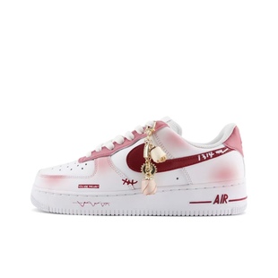 Nike 定制球鞋 Air 玫瑰情话 Force 粉白 111 CW2288 涂鸦