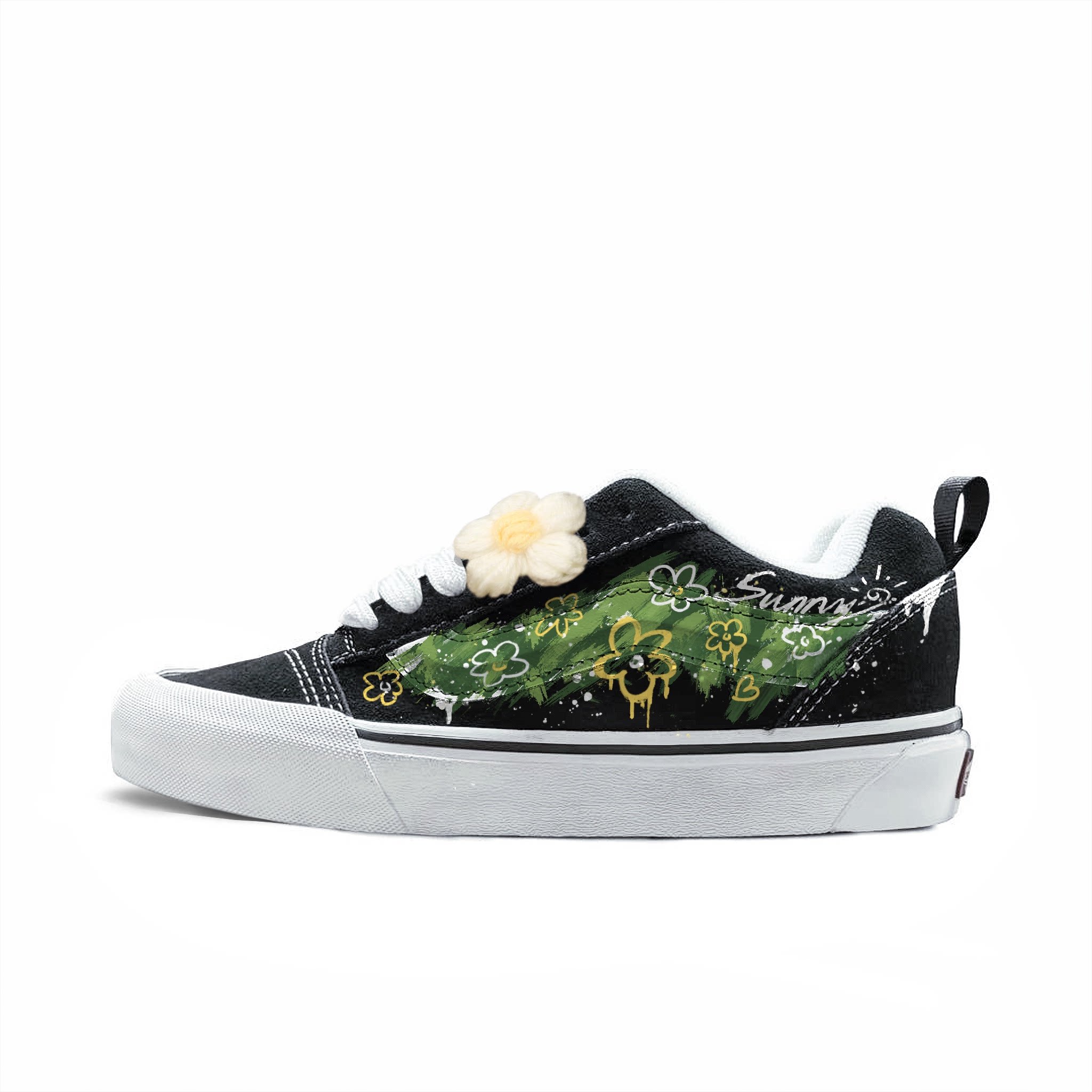 VANS范斯手绘涂鸦厚底增高面包鞋