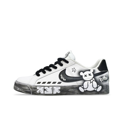 【定制球鞋】Nike Court Royale 塔兔 BaoLi痞熊 黑白 BQ4222-103