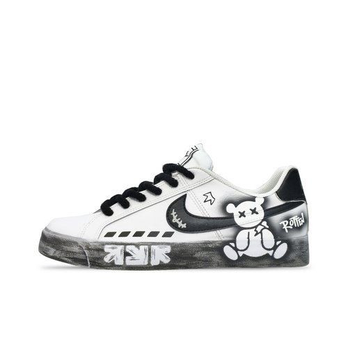 【定制球鞋】Nike Court Royale 塔兔 暴力痞熊 黑白 BQ4222-103