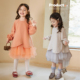 小O宝Okids童装 宝宝假两件网纱卫衣裙女2025秋季 女童拼接连衣裙