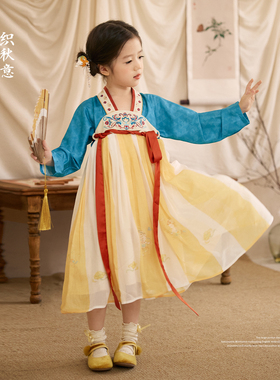 小O宝Okids童装 女宝宝汉服唐装刺绣2025秋季新款古风中秋节衣服
