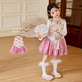 连衣裙女2026新款 小O宝童装 宝宝新中式 女童过年衣服国风公主裙子