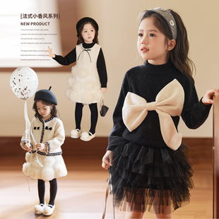 小O宝Okids童装 宝宝小香风套装女2026冬装女童新年富家千金套装