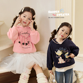 婴儿陈大猪上衣 新款 小O宝Okids童装 宝宝连帽卫衣女蝴蝶结2025春季