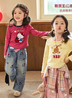 【断货王】小O宝童装宝宝辣妹长袖t恤女卡通2025秋季女童洋气上衣