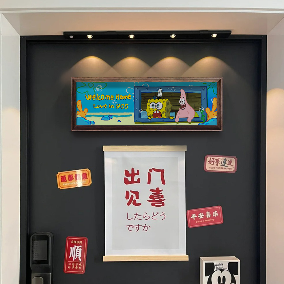 ZOYART可爱海绵宝宝磁吸门牌画