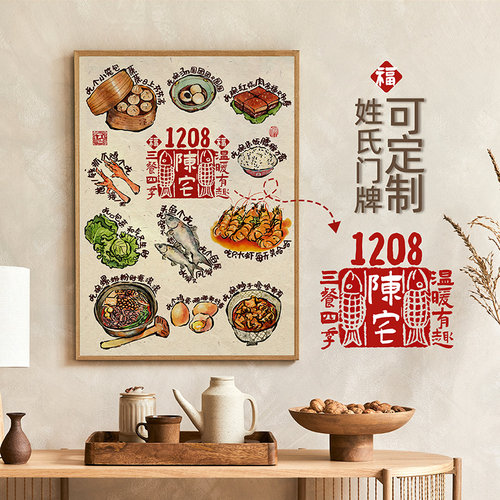 卓雅艺术餐厅装饰画新中式