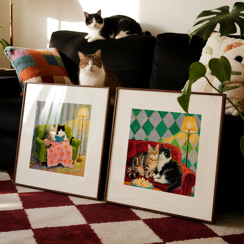 ZOYART猫咪装饰画温暖的陪伴