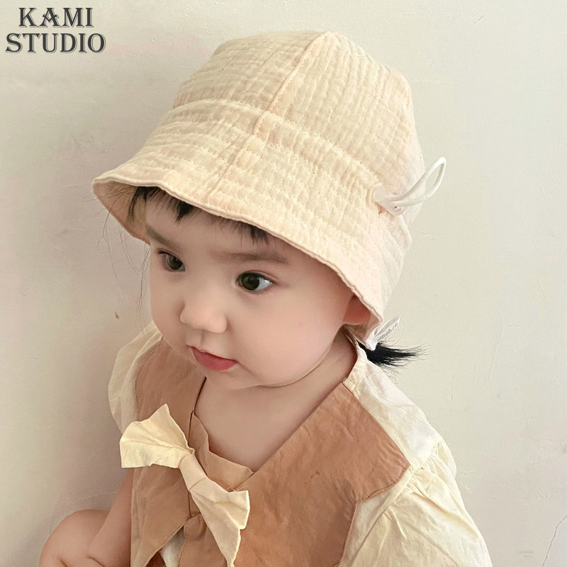 1-2岁婴儿帽子春秋棉质渔夫帽A类防晒帽宝宝可爱休闲遮阳帽太阳帽