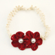 3岁婴儿发带新年红色花朵发饰新生儿护囟门头饰可爱女宝宝发箍