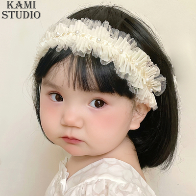 婴儿发带珍珠发饰女宝宝公主头饰