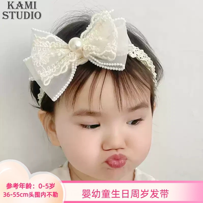 0-5岁女宝可爱蝴蝶结生日周岁