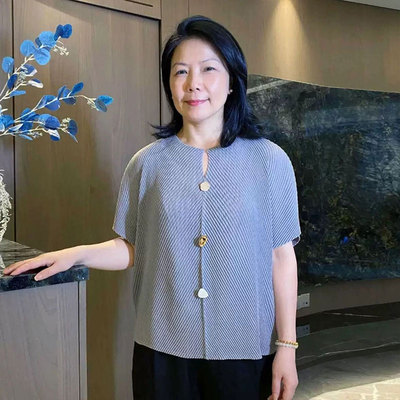 套头纯色针织衫短袖宽松高档女士