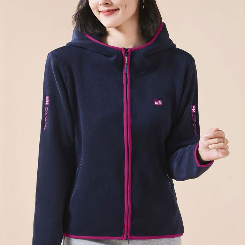 休闲双面奥粒绒拉链外套妈妈装女