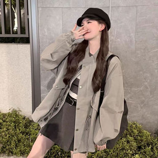 高级感英伦风外套女士2025秋季新款宽松休闲洋气百搭长袖风衣上衣