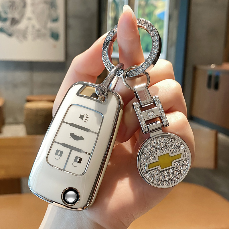 雪佛兰系列汽车钥匙套满钻吊牌