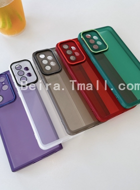 自带镜头膜手机壳适用三星S24 ultra保护套S22pro硅胶透明S20fe简约samsung A50s软壳A54全包防摔A33 A24 A73